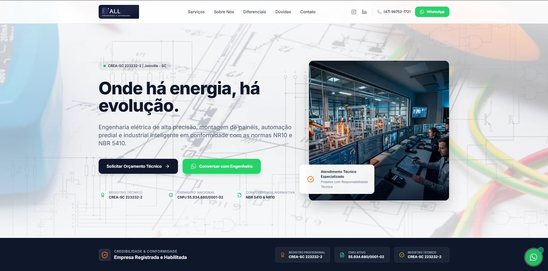 D’all Engenharia: versão para computador